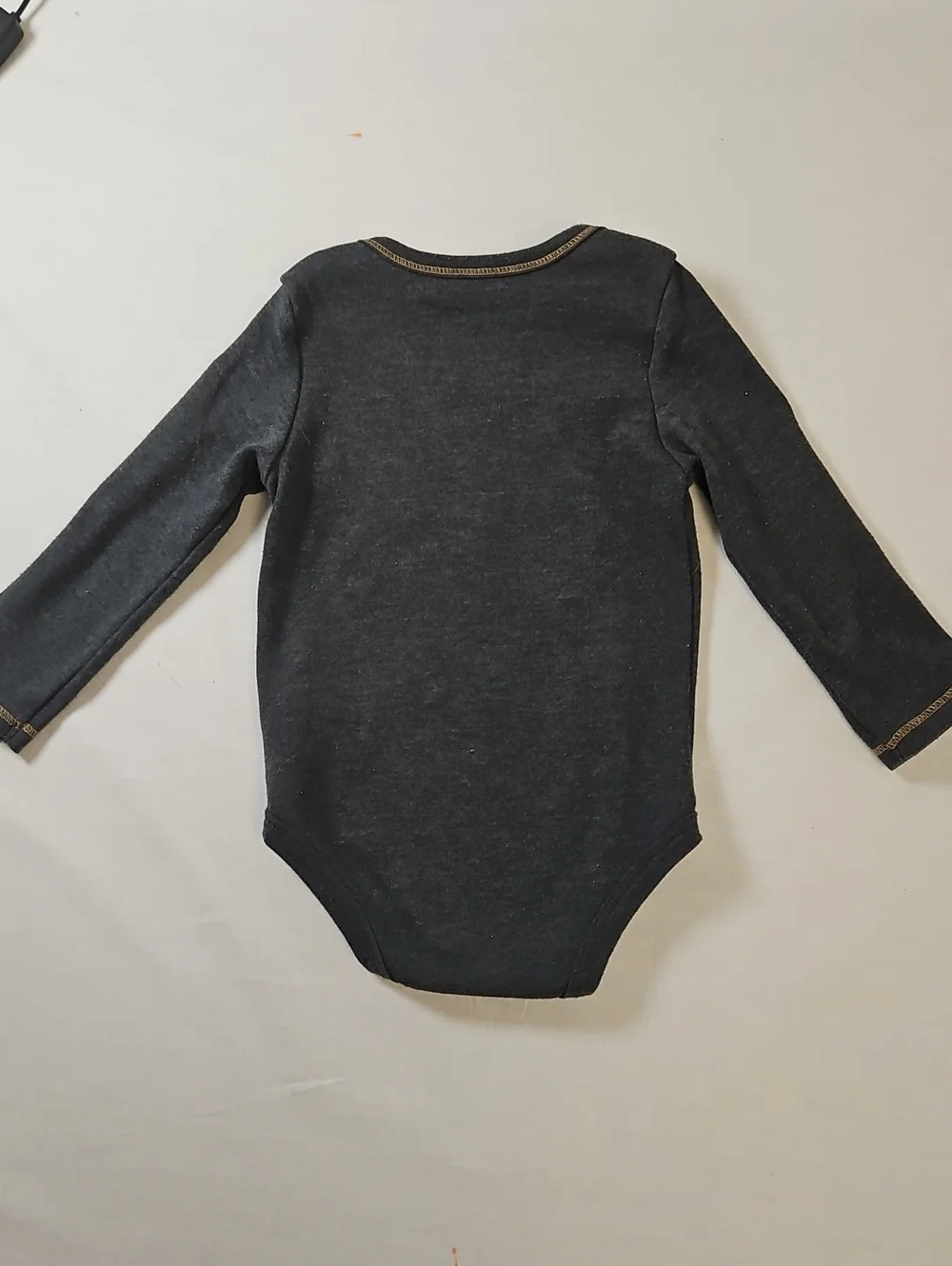 Timberland Charcoal Grey Baby One-Piece, 12M